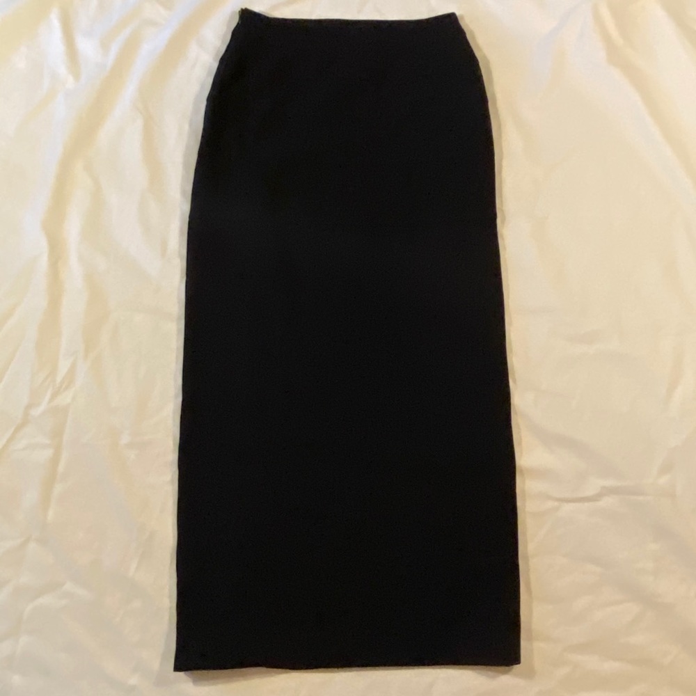 Escada Virgin Wool High Rise Maxi Skirt Black 34 2 - Picture 7 of 10